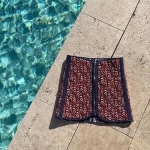 Isabel Marant Quilted Floral Reversible Vacation Skirt